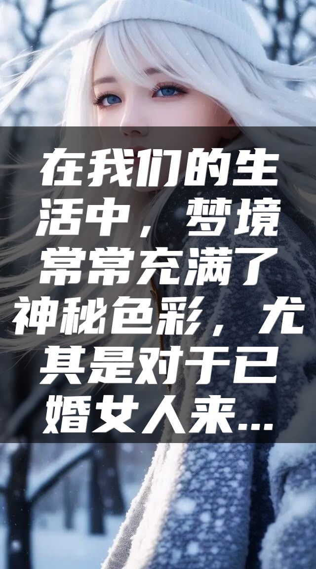在我们的生活中，梦境常常充满了神秘色彩，尤其是对于已婚女人来...
